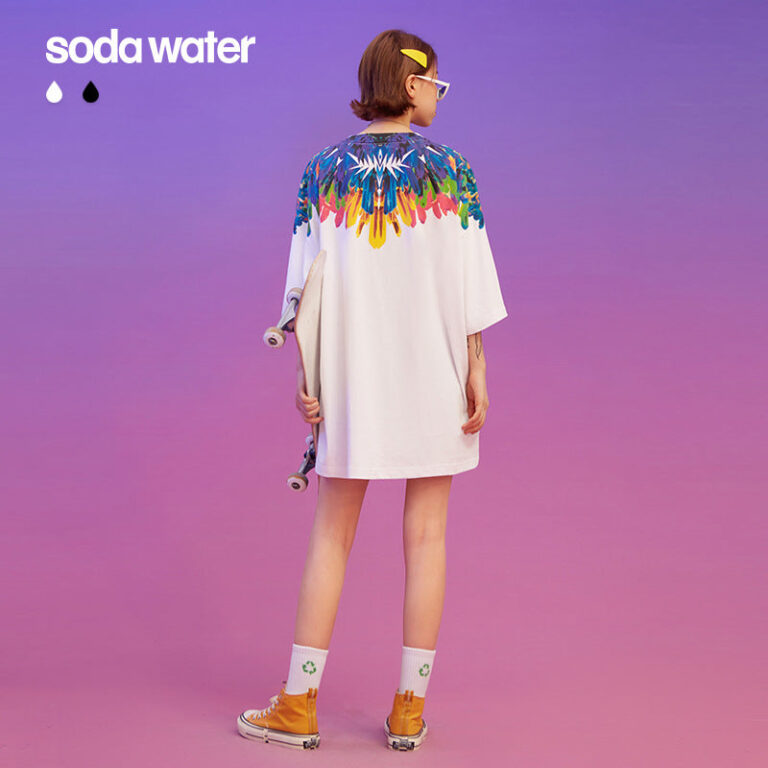 Icicle Collar Printed OverSized T-shirt