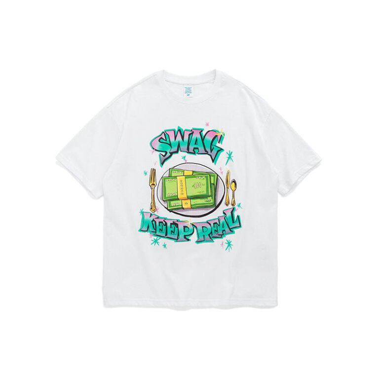 "SWAG KEEP REAL" Printing T-shirt