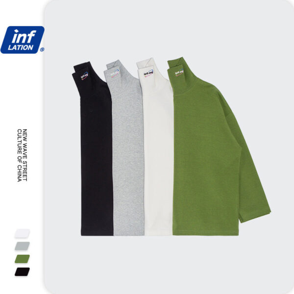 English Embroidery High Neck T-shirt