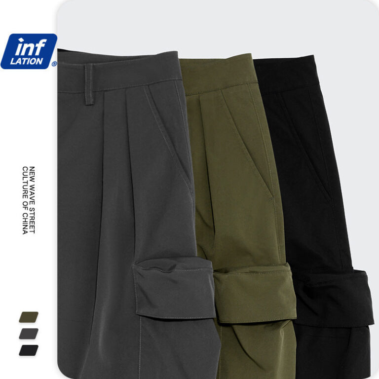 Three-dimensional Cut Loose Multi-pocket Pants