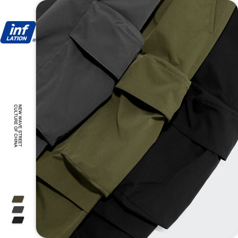 Three-dimensional Cut Loose Multi-pocket Pants