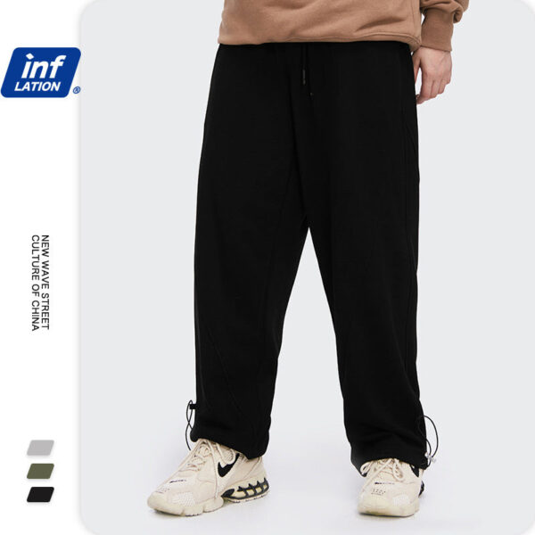 Drawstring Beam Casual Pants