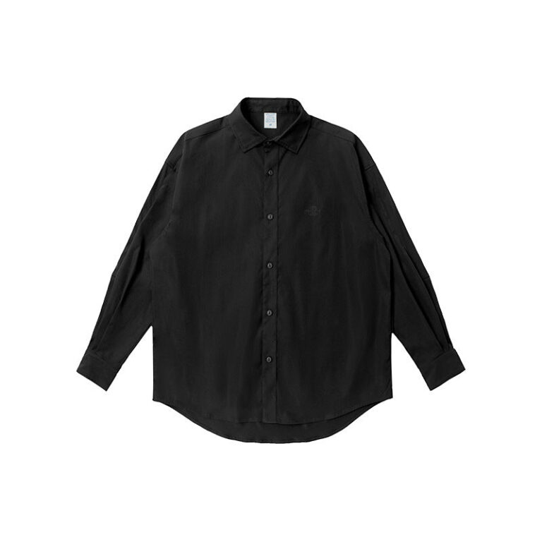 Loose Arc Hem Long-sleeved Shirt