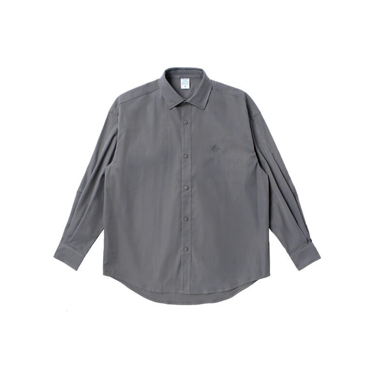 Loose Arc Hem Long-sleeved Shirt