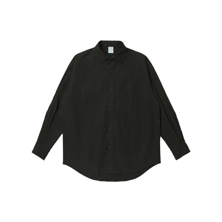 Loose Arc Hem Long-sleeved Shirt