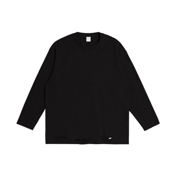 Hem Hole bamboo Long-sleeved T-shirt