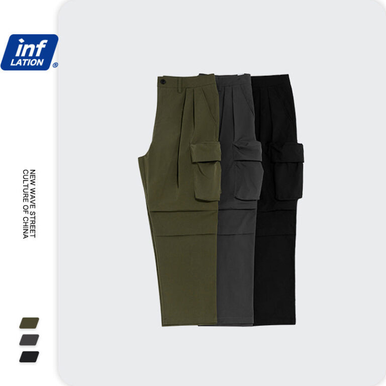 Three-dimensional Cut Loose Multi-pocket Pants