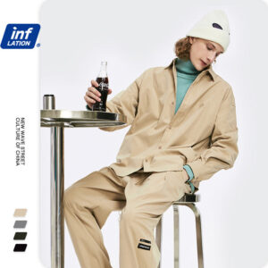 Loose Arc Hem Long-sleeved Shirt