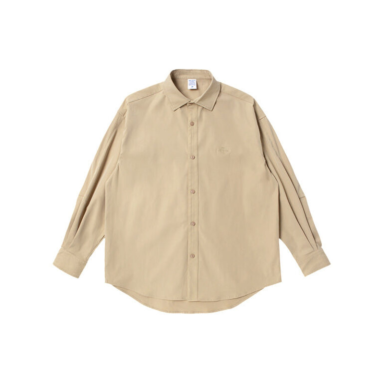 Loose Arc Hem Long-sleeved Shirt