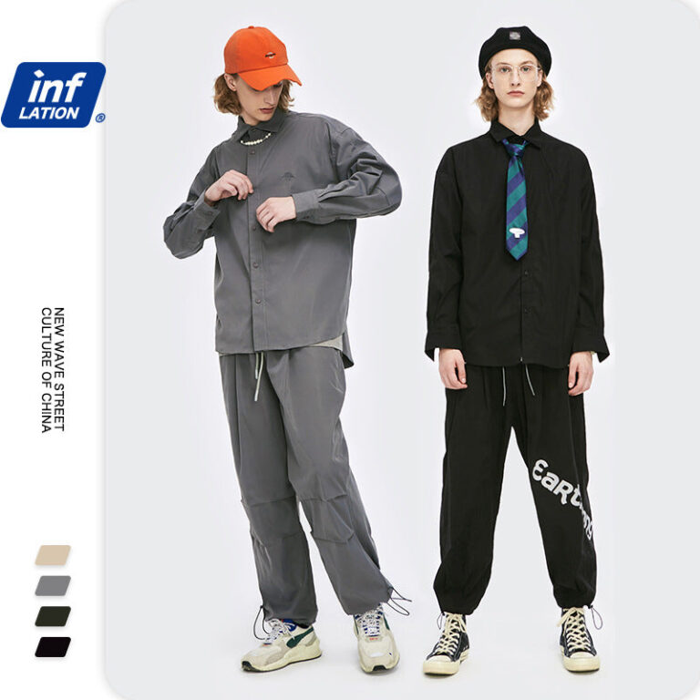 Loose Arc Hem Long-sleeved Shirt