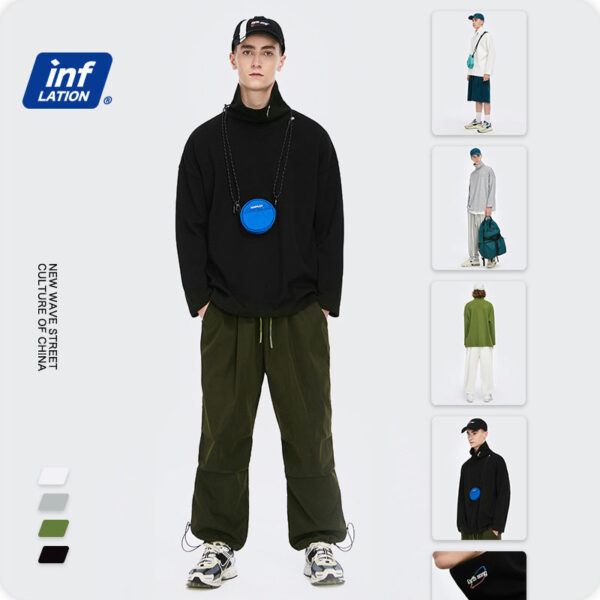 English Embroidery High Neck T-shirt