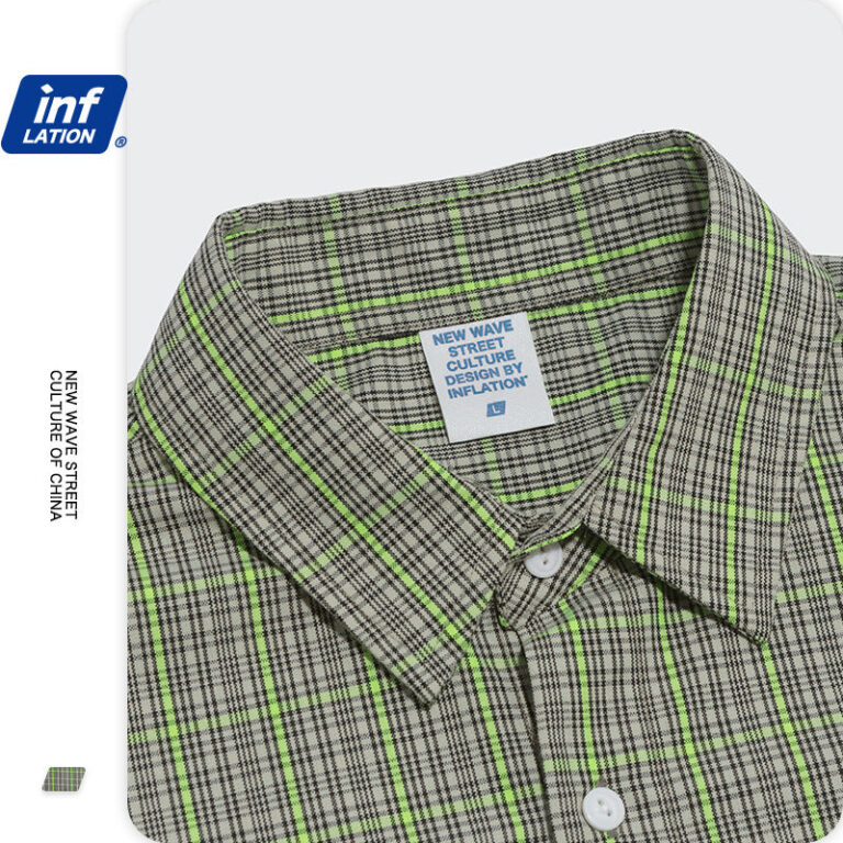Textured Plaid Hit Long-Sleeved Shirt
