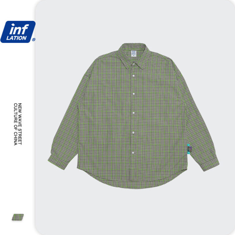 Textured Plaid Hit Long-Sleeved Shirt