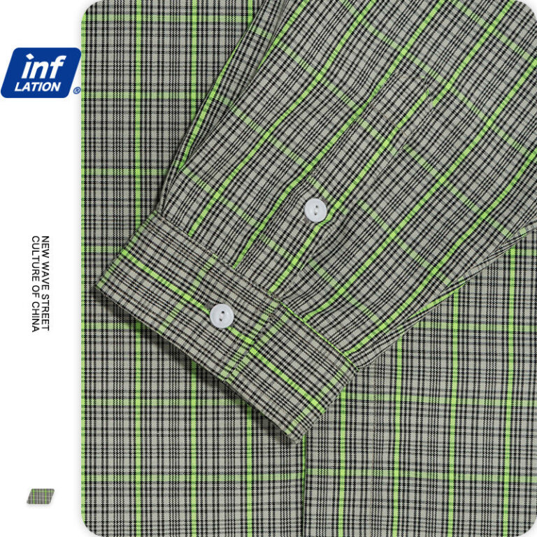 Textured Plaid Hit Long-Sleeved Shirt