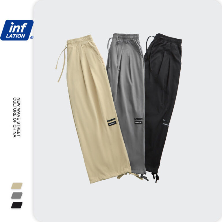 Simple and Straight Casual Pants Tether and Feet