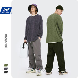 Textured Round Collar T-Shirt